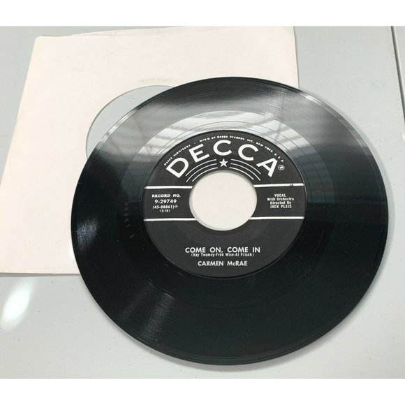 Carmen McRae 45 Jazz Vinyl Record Next Time it Happens Come On Come In - Picture 4 of 4